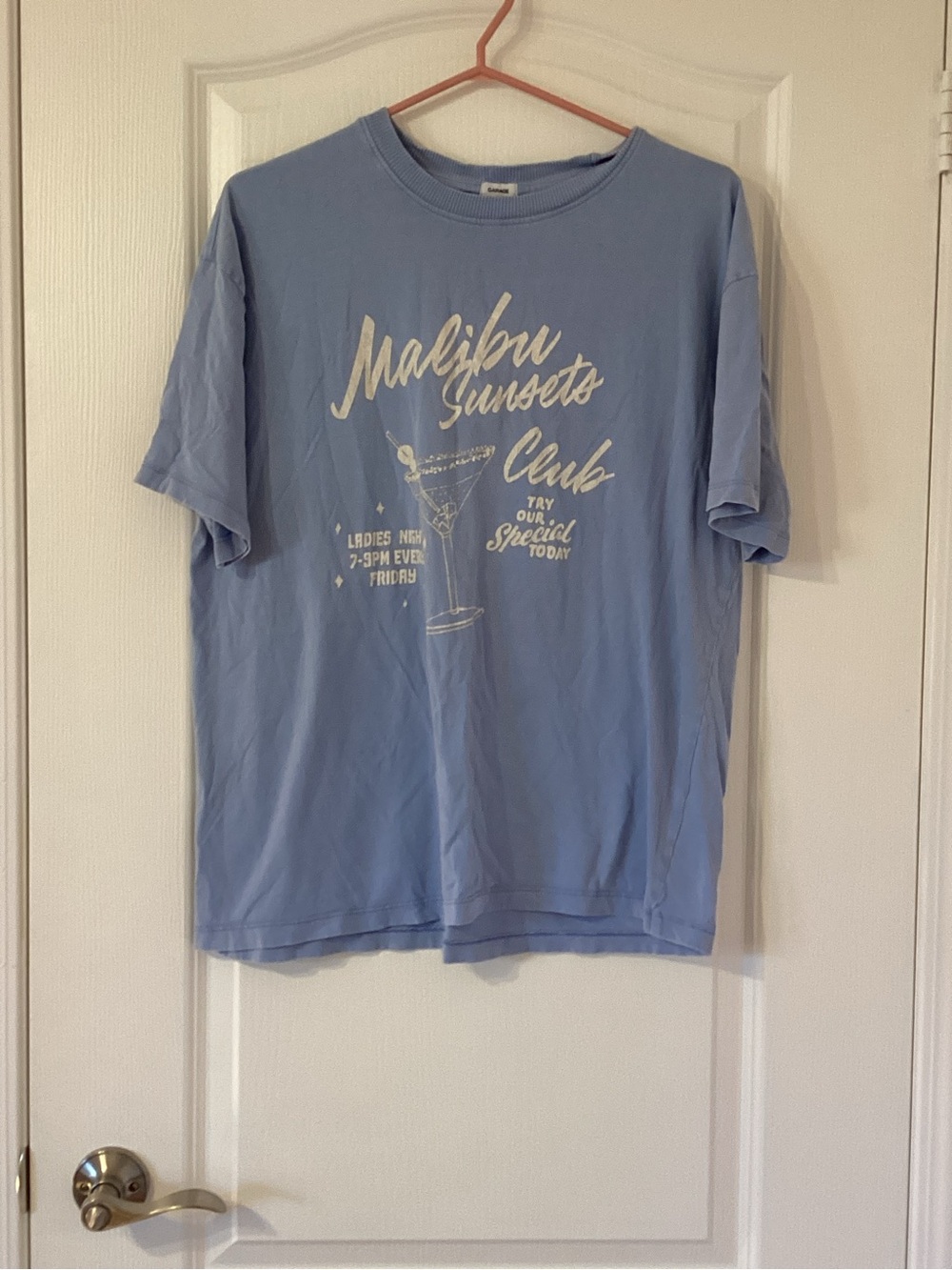 Garage Light Blue Malibu Sunsets Club Graphic Tee
